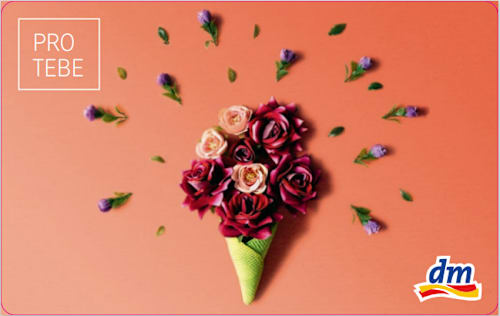 dárková karta v hodnotě 1000 Kč dm