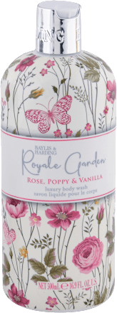 Sprchovací gél Royale Garden Rose, Poppy & Vanilla Baylis & Harding