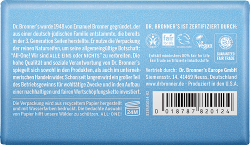Seifenstück reine Naturseife baby mild Dr.Bronner's
