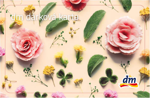 dárková karta v hodnotě 500 Kč dm