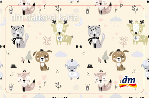 dárková karta v hodnotě 500 Kč dm