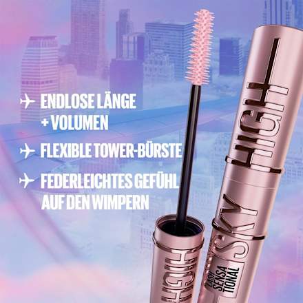 Mascara Lash Sensational Sky High Burgundy Haze MAYBELLINE NEW YORK