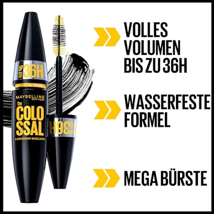 Mascara The Colossal Longwear 01 Black MAYBELLINE NEW YORK