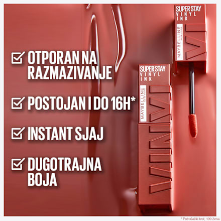 SUPERSTAY VINYL INK tečni karmin - 120 Punchy MAYBELLINE NEW YORK