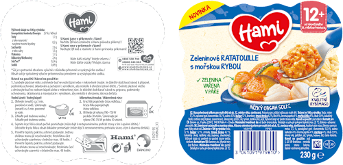 příkrm Zeleninové Ratatouille s mořskou rybou Hami