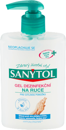 Dezinfekčný gél na ruky pre citlivú pokožku SANYTOL