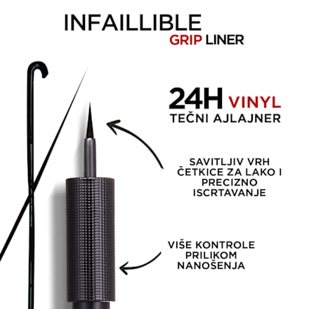 Infaillible Grip 24H Vinyl ajlajner – 05 Black Vinyl L'ORÉAL PARiS