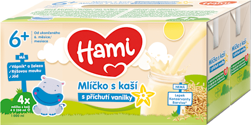 Mliečko s kašou s príchuťou vanilky Hami