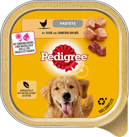 Pastete mit Huhn und Sonnenblumenöl Pedigree