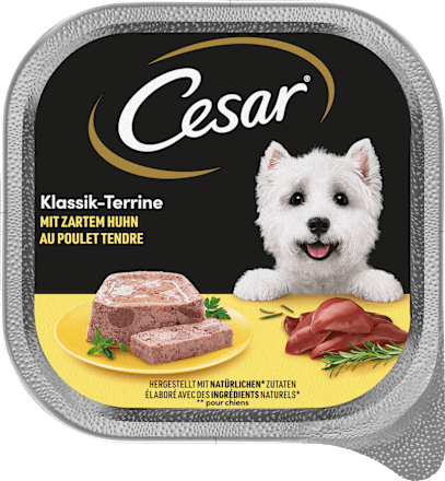 Nassfutter Hund Klassik-Terrine mit zartem Huhn Cesar