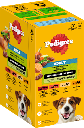 Nassfutter Hund gemischte Selektion in Sauce, Multipack (12x100 g) Pedigree