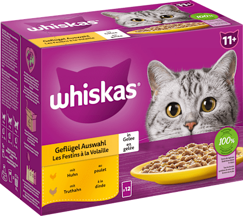 Nassfutter Katze 11 + Jahre Katzenfutter Geflügel Whiskas