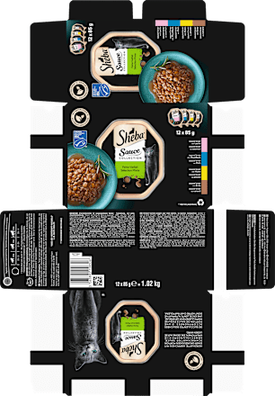 Nassfutter Katze feine Vielfalt in Sauce, Multipack (12x85 g) Sheba