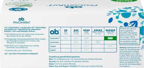 ProComfort Tampons Super Plus o.b.