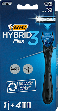 Hybrid Flex3 Rasierer mit Klingen BIC