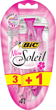 Miss Soleil  ženski brijači, 3+1 gratis BIC