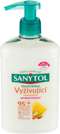 Antibakteriálne vyživujúce tekuté mydlo mandľové mlieko & materská kašička SANYTOL