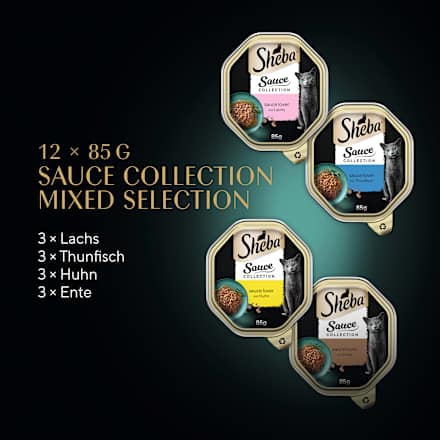Nassfutter Katze feine Vielfalt in Sauce, Multipack (12x85 g) Sheba