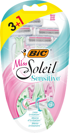 Miss Soleil Sensitive ženski brijači, 3+1 gratis BIC