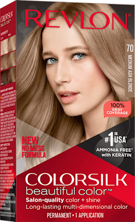 Vopsea permanentă 70 medium ash blonde REVLON