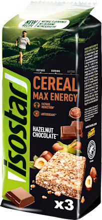 Energieriegel Cereal Max Haselnuss Schokolade isostar