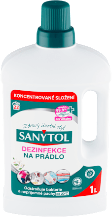 Dezinfekčný prostriedok na bielizeň a práčky s vôňou bielych kvetov SANYTOL