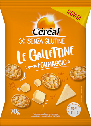 Gallettine formaggio senza glutine Céréal Senza Glutine