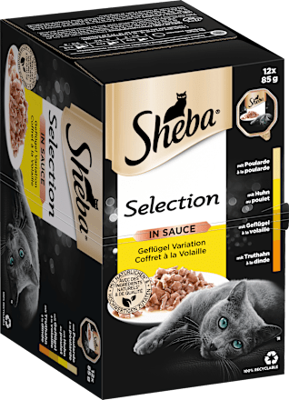 Nassfutter Katze, Selection in Sauce - Geflügel Variation, Multipack (12x85 g) Sheba