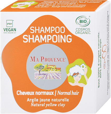 Organski trdi šampon z rumeno glino za normalne lase MA Provence