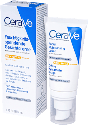 Hidratantna dnevna krema za lice SPF50 - normalna i suha koža CeraVe