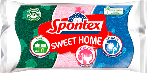 Hubky na čistenie rôznych povrchov Sweet Home Spontex