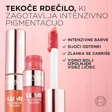 Tekoče rdečilo za lica LUMI, 625 Glowy Gold Pink L'ORÉAL PARiS