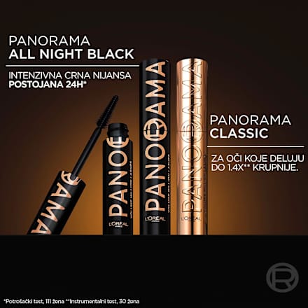 PANORAMA VOLUME MILLION LASHES maskara - All Night Black L'ORÉAL PARiS