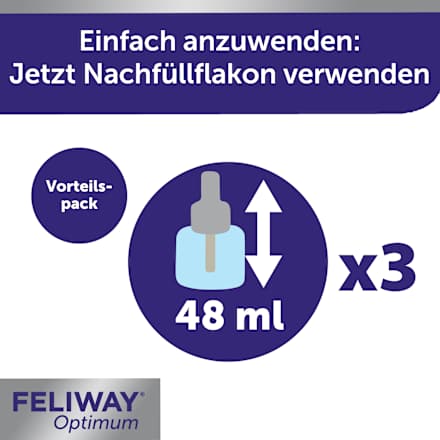 Nachfüllpack für Pheromonverdampfer "Optimum" für Katzen (3 Stück) Feliway