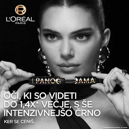 Maskara Panorama All Night Black, črna L'ORÉAL PARiS