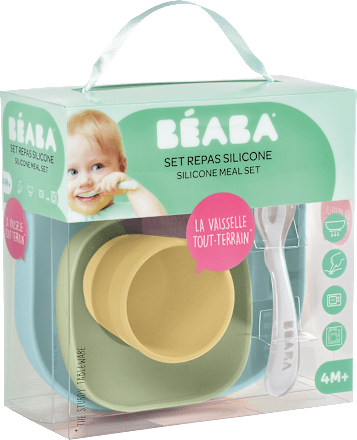Četvorodelni silikonski set za jelo za decu, od 4+ meseca BÉABA