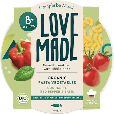 Menü Nudelgericht mit Gemüse, ab 8 Monaten LoveMade Organics