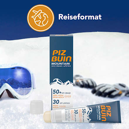 Sonnencreme + Lippenpflege Kombi Mountain LSF 50 PIZ BUIN