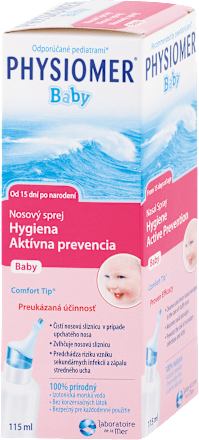 Nosový sprej Baby Hygiena a Aktívna prevencia  Physiomer