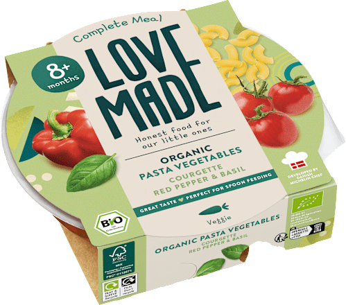 Menü Nudelgericht mit Gemüse, ab 8 Monaten LoveMade Organics
