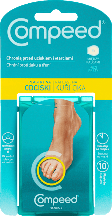 Plastry na odciski między palcami Compeed