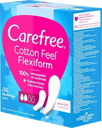 Slipeinlagen Cotton Feel Flexiform ohne Duft Carefree