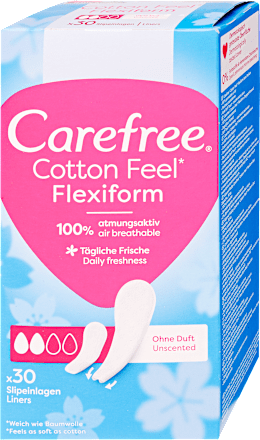Tisztasági betét Cotton Feel Flexiform, illatmentes Carefree
