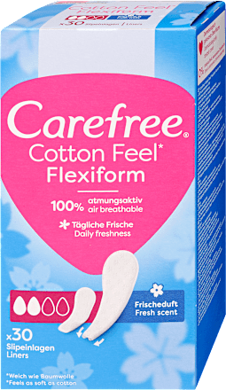 Tisztasági betét Cotton Feel Flexiform, Fresh Scent Carefree