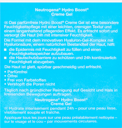 Tagescreme Hydro Boost Creme Gel Neutrogena