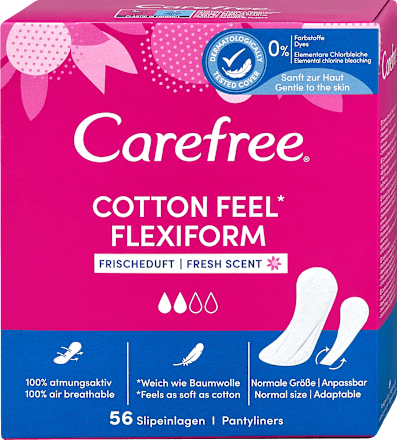 Slipeinlagen Cotton Flexiform mit Frischeduft Carefree