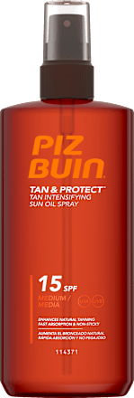 Слънцезащитно спрей-олио Tan & Protect SPF 15 PIZ BUIN