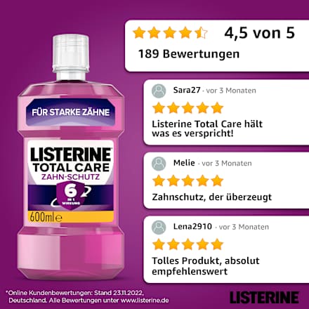 Mundspülung Total Care Zahnschutz Listerine