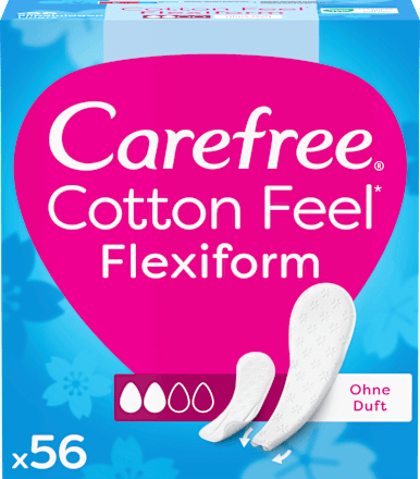Slipeinlagen Cotton Feel Flexiform ohne Duft Carefree
