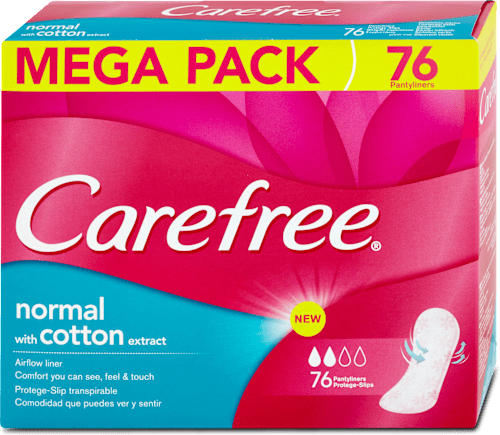 Normal slipové vložky cotton Carefree